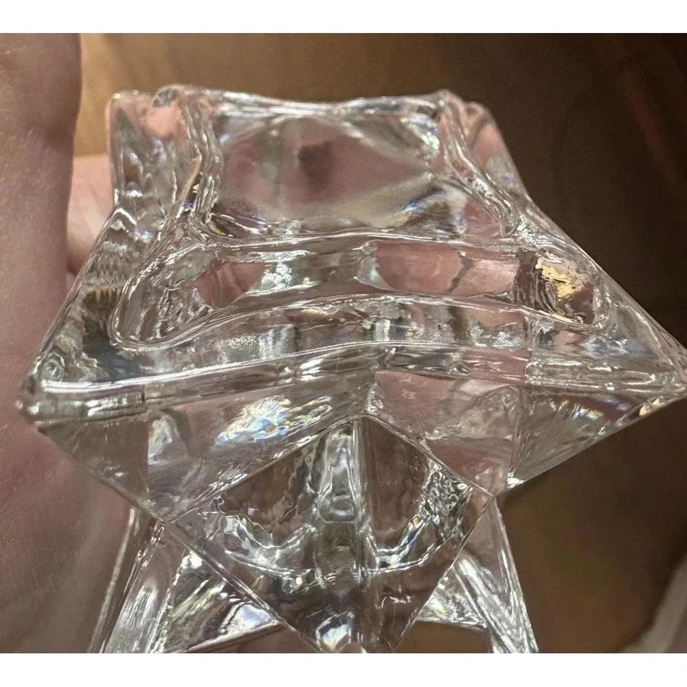 Michael C Fina Fifth Avenue 24%‎ Lead Crystal Taper Candlestick Holders Set of 2